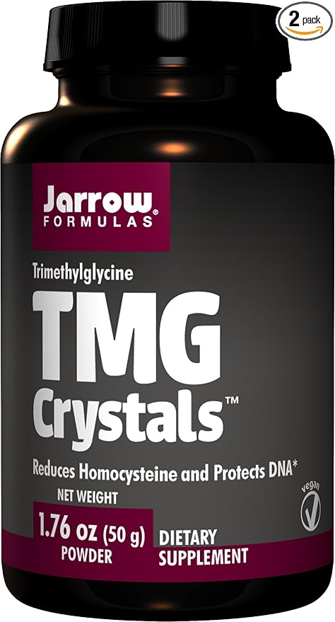 Amazon Com Jarrow Formulas Tmg Crystals Reduces Homocysteine And Protects Dna 50grams Pack Of 2 Health Personal Care