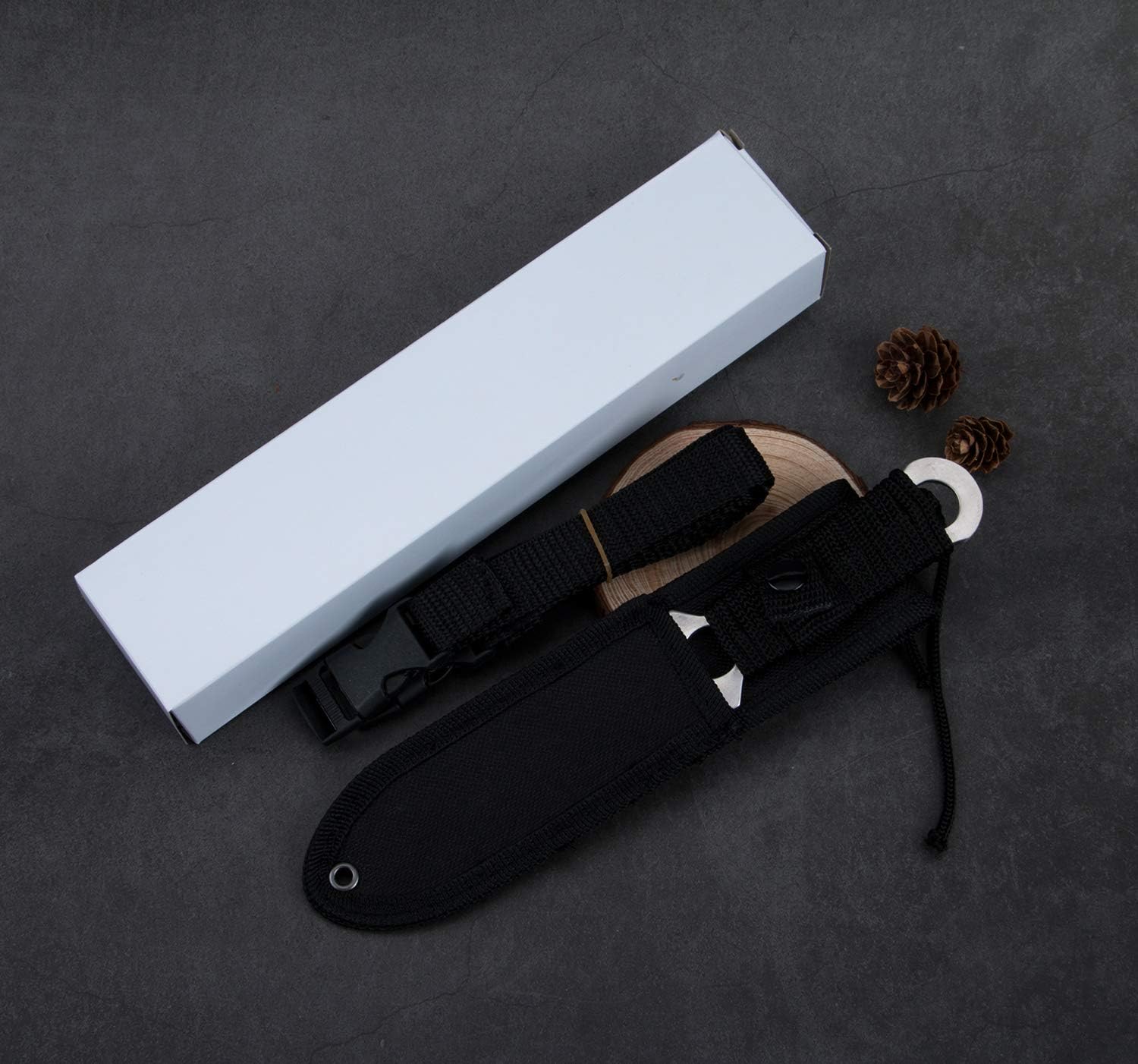 Straight Outdoor Survival Knives with Leg Straps & Sheath, Razor Sharp - Lightweight Diving Equipment for Spearfishing, Snorkeling, Hunting, Rescue & Water Sports : Sports & Outdoors