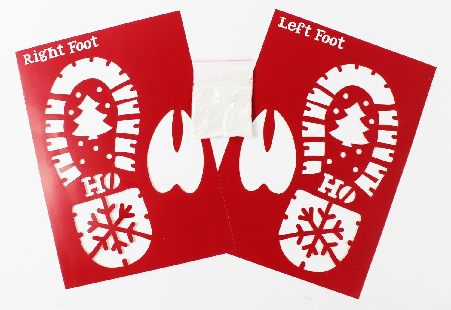 Santa Reno Huella Plantilla