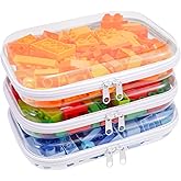 Clear Hard Shell Zipper Case,3PCS Transparent Clear Zipper Pouches,Hard Side Plastic Case Set,Portable Travel Storage Organizer Bins