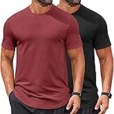 COOFANDY Mens T Shirts Casual Short Sleeve Cotton Tee Shirts Hipster Hip Hop Longline T-Shirt Basic Summer Tops