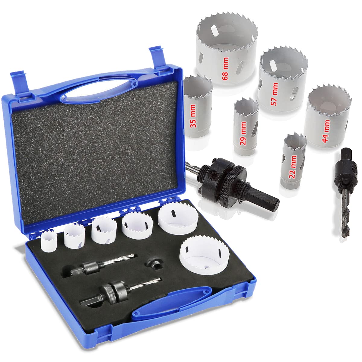 SagaSave 9-Pieces Hss Bi-Metal Drill Bit Hole Saw Sets, Hole Saw Kit for Stainless Steel, Steel Plate, Wood, Metal
