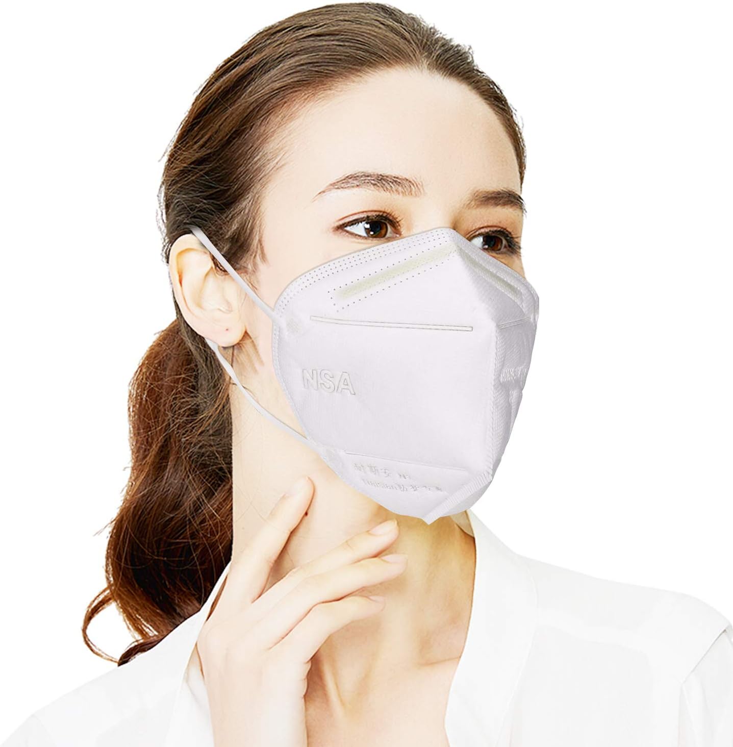 Dust mask N95 Respirator mask Unisex Protection Wrinkle dust mask Respirator Anti-dust mask Blue and White Random