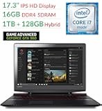 Lenovo Ideapad Y700 17.3" FHD Flagship High Performance Gaming Laptop PC | Intel Core i7-6700HQ | 16GB RAM | 1TB+128GSSD | NVIDIA GeForce GTX 960M with 4GB | Backlit Keyboard | Windows 10