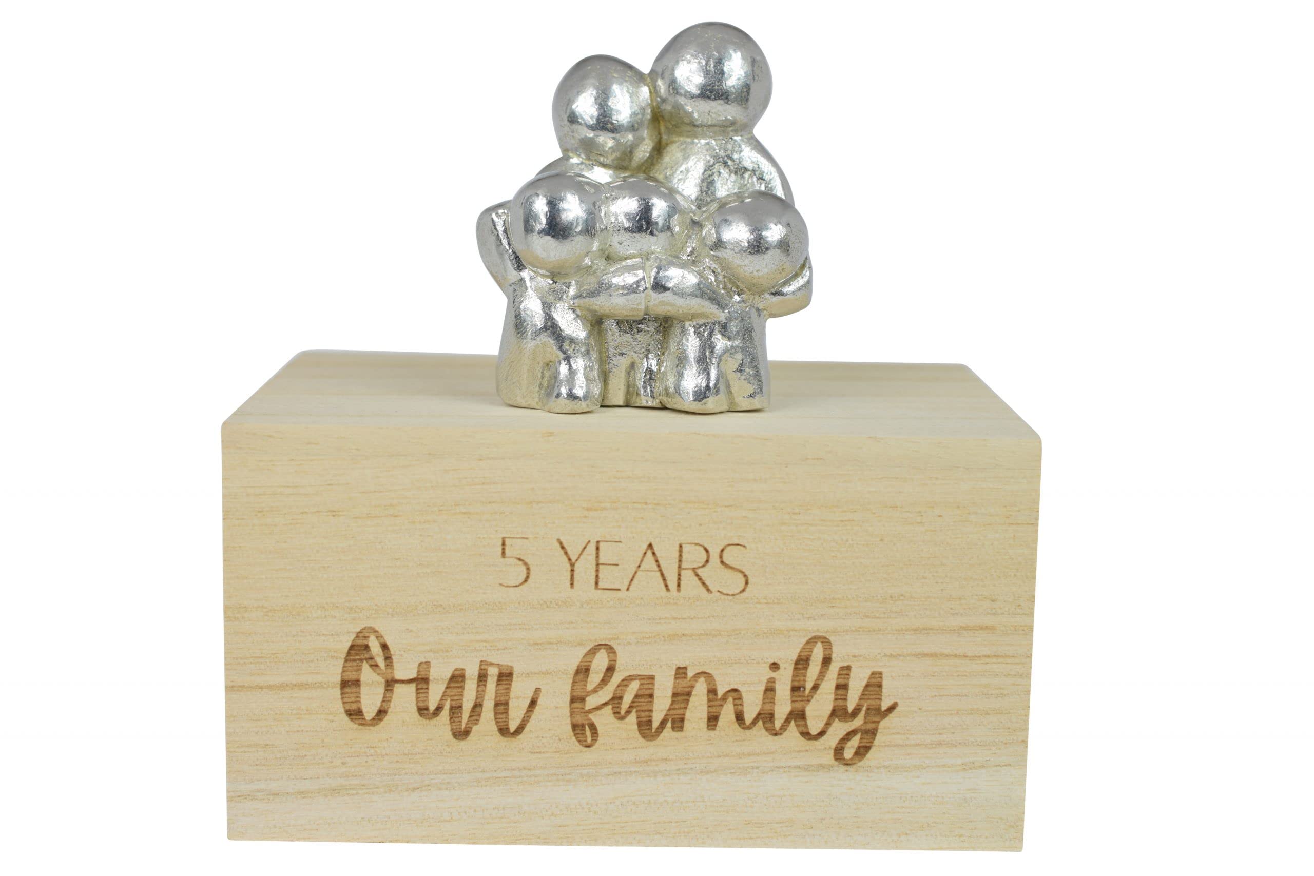 5 Year Anniversary Our Little Hugging Family Choose Amount of Children (3 Children)