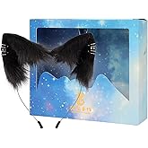 Cat Fox Wolf Ears Faux Fur Animal Anime Headband for Halloween Party Costume Accessory