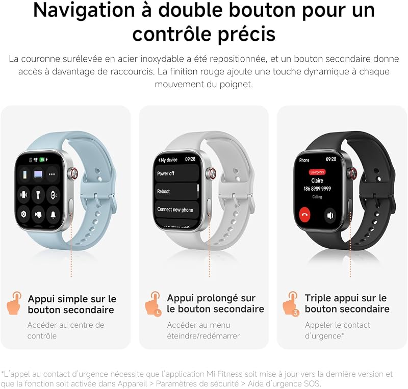 Redmi Watch 6, Montre Connectée, Autonomie de 24 Jours, Noir
