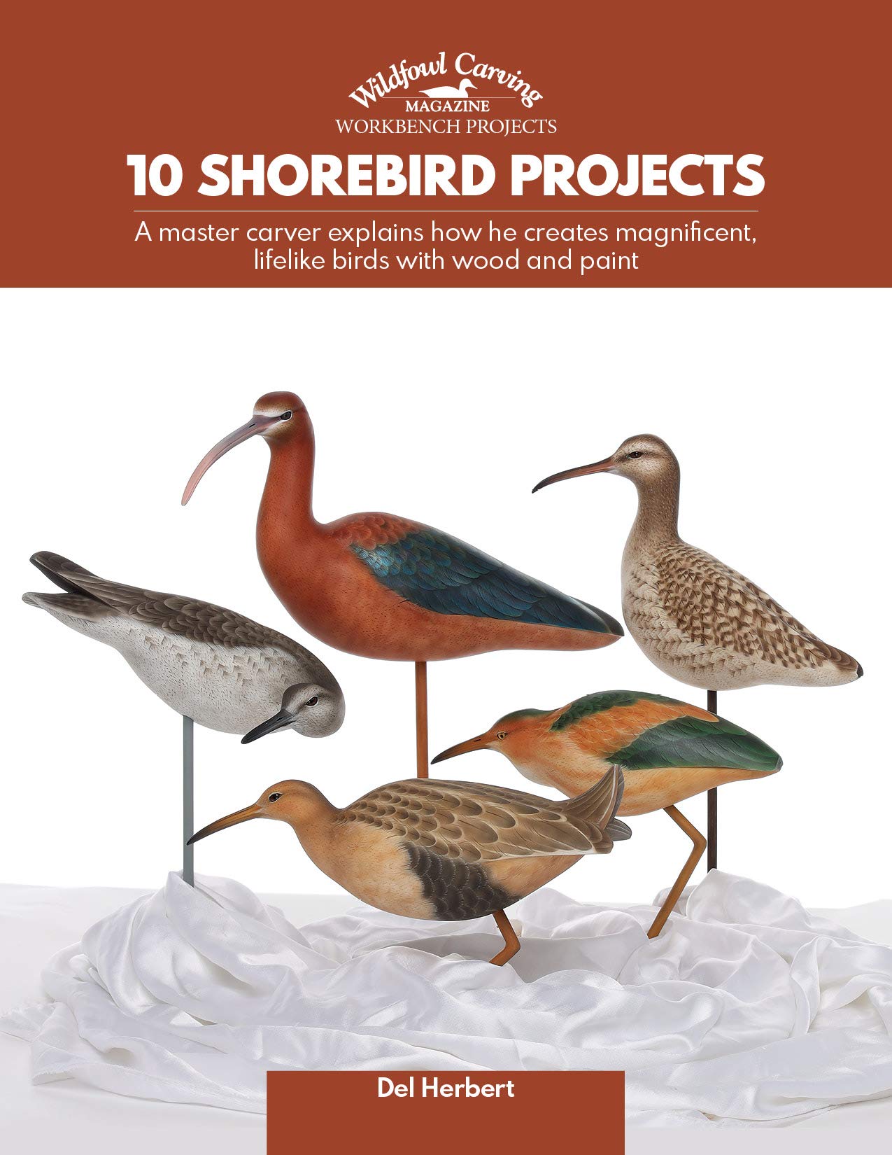 10 Shorebird Projects A Master Carver Explains How He Creates Magnificent Lifelike Birds With Wood And Paint Del Herbert 9781945550454 Amazon Com Books