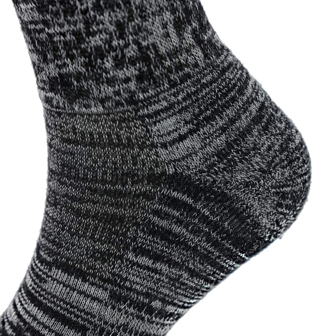 Enerwear-Coolmax 4 Pack Women's Merino Wool Outdoor Hiking Trail Crew Sock (US Shoe Size 4-10, Black/Grey/Multi) at  Women’s Clothing store