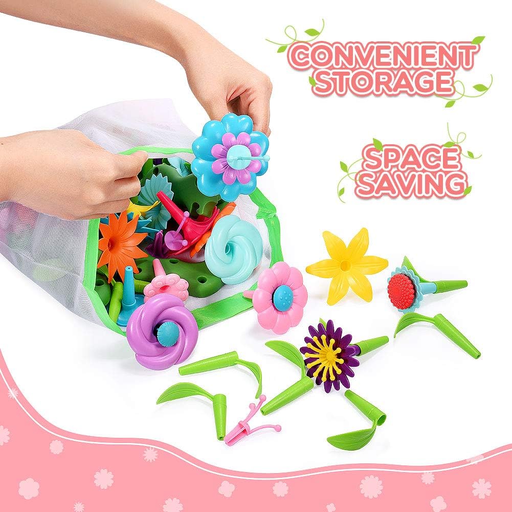 Flower Garden Building Toys Gardening Pretend Toy Educational Floral