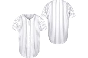 MESOSPERO Mens Button Down Shirts Short Sleeve Sports Uniforms Blank Baseball Jersey S-XXXL