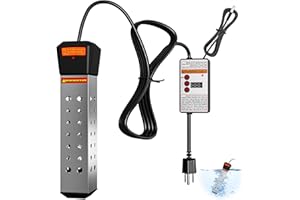 Immersion Water Heater,2000W Portable Pool Warmer Built-in Thermostat,Bathtub Heater with auto Power Cut-Off & Protective Cov