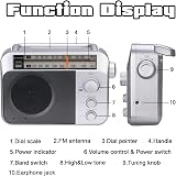 Retekess TR604 Portable Radio FM AM Battery Radio Silver view 7