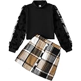 YOURUIKEY Girl Skirt Sets Casual Winter Fall Dresses Cute Clothes Outfit for Girls