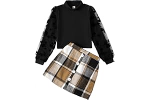 YOURUIKEY Girl Skirt Sets Casual Winter Fall Dresses Cute Clothes Outfit for Girls