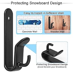 Rolitwils Snowboard Wall Mount Clips, Horizontal