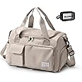 Small Gym Bag for Women, Travel Duffle Bag Carry On Weekender Bag with Shoe Compartment