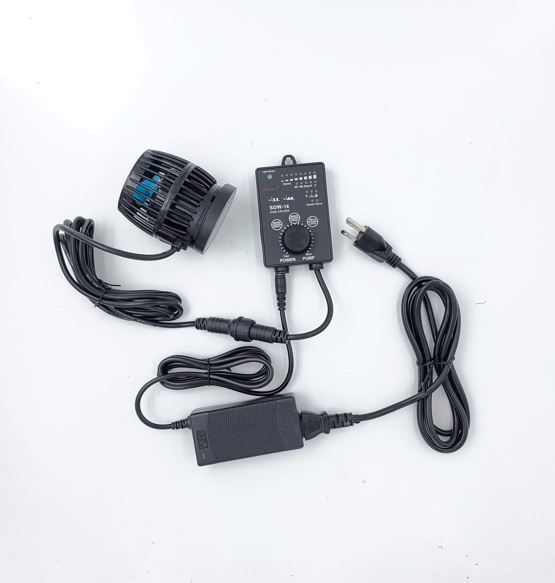 Jebao SLW-3 Wave Maker Flow Pump with Controller for Nano Reef Aquarium, 660GPH