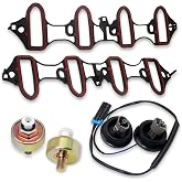 Dual Knock Sensor Kit with Wiring Harness &amp; Intake Manifold Gasket,for Chevy Silverado Avalanche Tahoe, GMC Sierra Yukon, Cadillac Hummer &amp; More Models Replace 12601822 213-3521 89060413