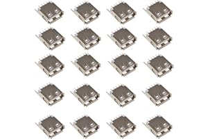 Oiyagai 20 Pieces 14 mm USB Female Type A Port 4-Pin DIP 180 Degree Jack Socket Connector