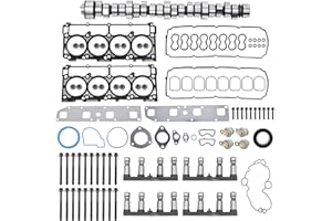 SUSUCAR NON MDS Lifters Camshaft Cam Kit with Plugs, Head Gasket for 2005-2008 Dodge Ram 1500 Chrysler Jeep Grand Cherokee 5.7 HEMI 53022064AA