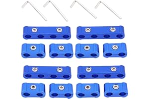 CVILL 12-Piece Spark Plug Wire Separator and Holder Set for 8mm 9mm 10mm Spark Plug Wire Holder Clips - Keep your wires organized and protected! (blue)