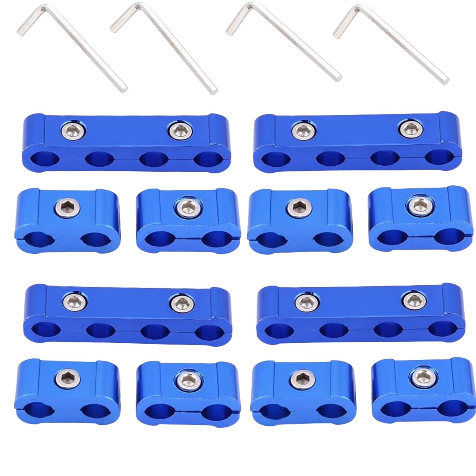 Photo 1 of 12-Piece Spark Plug Wire Separator and Holder Set for 8mm 9mm 10mm Spark Plug Wire Holder Clips - Keep your wires organized and protected! (blue)