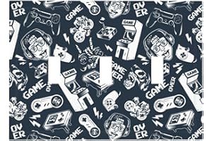 SPTVAN Vintage Video Game 3 Gang Light Switch Cover Triple Toggle Wall Plate Decorative Switchplate Electrical Faceplate for Boys Kids Bedroom Nursery House Living Room Decor