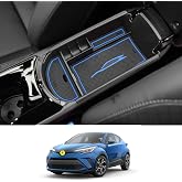 CDEFG Center Console Accessory Organizer for 2018 2019 2020 2021 2022 C-HR | ABS Material CHR Middle Console Armrest Box Insert Tray (Blue)