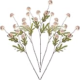 PercyEffie 5pcs Beige Faux Silk Mums Artificial Flowers Bulk Fake Small Mini Chrysanthemums Stems Fake Wedding Flowers for DIY Wedding Bouquet Centerpieces Home Decor Beige Floral Arrangements