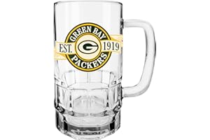 Inglasco NFL Green Bay Packers Banner Beer Stein Mug with Handle, 18-Ounce