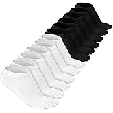 Bencailor 6/12/32Pairs Women Toe Socks Five Toe Cotton Socks Ankle Sock with Toes Separated for Women Men Athletic Running
