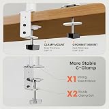 ErGear Dual Monitor Stand for 13-32 Inch Monitors White view 6
