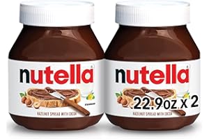 Nutella Hazelnut Spread With Cocoa For Breakfast, 2 Pack, 22.9 Oz Per Jar
