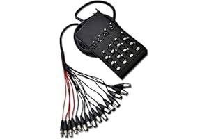Seismic Audio Speakers 12 Channel Low Profile XLR Send Sub Snake Cable, XLR Splitter Cable, 25 Feet