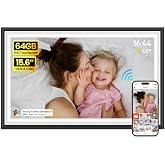 64GB Frameo 15.6" Digital Picture Frame WiFi, Large Electronic Photo Frames | 1920x1080 IPS FHD Touch Screen, Send Photos/Videos Via APP from Anywhere, Wall Mountable, Gifts for Parents and Grandparents