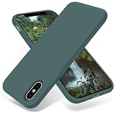 OTOFLY Compatible with iPhone Xs Max Case,Ultra Slim Fit iPhone Case Liquid Silicone Gel Cover with Full Body Protection Anti-Scratch Shockproof Case, [Upgraded Version] (Pine Green)