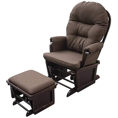 HOMCOM Nursery Glider Recliner with Ottoman Set Zambia Ubuy