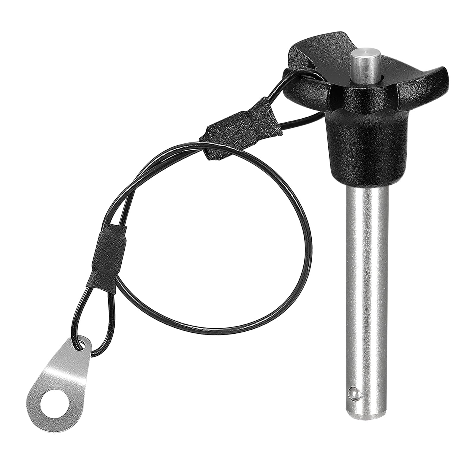 DTGN 8mmx41mm(DxL) Quick Release Pin - Good for Quickly Connecting Hooking Up Components - 304 Stainless Steel Triangular Push-Button Ball Locking Pins with Wire - Silver