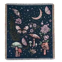 Shesyuki Boho Throw Blanket Reversible Cotton