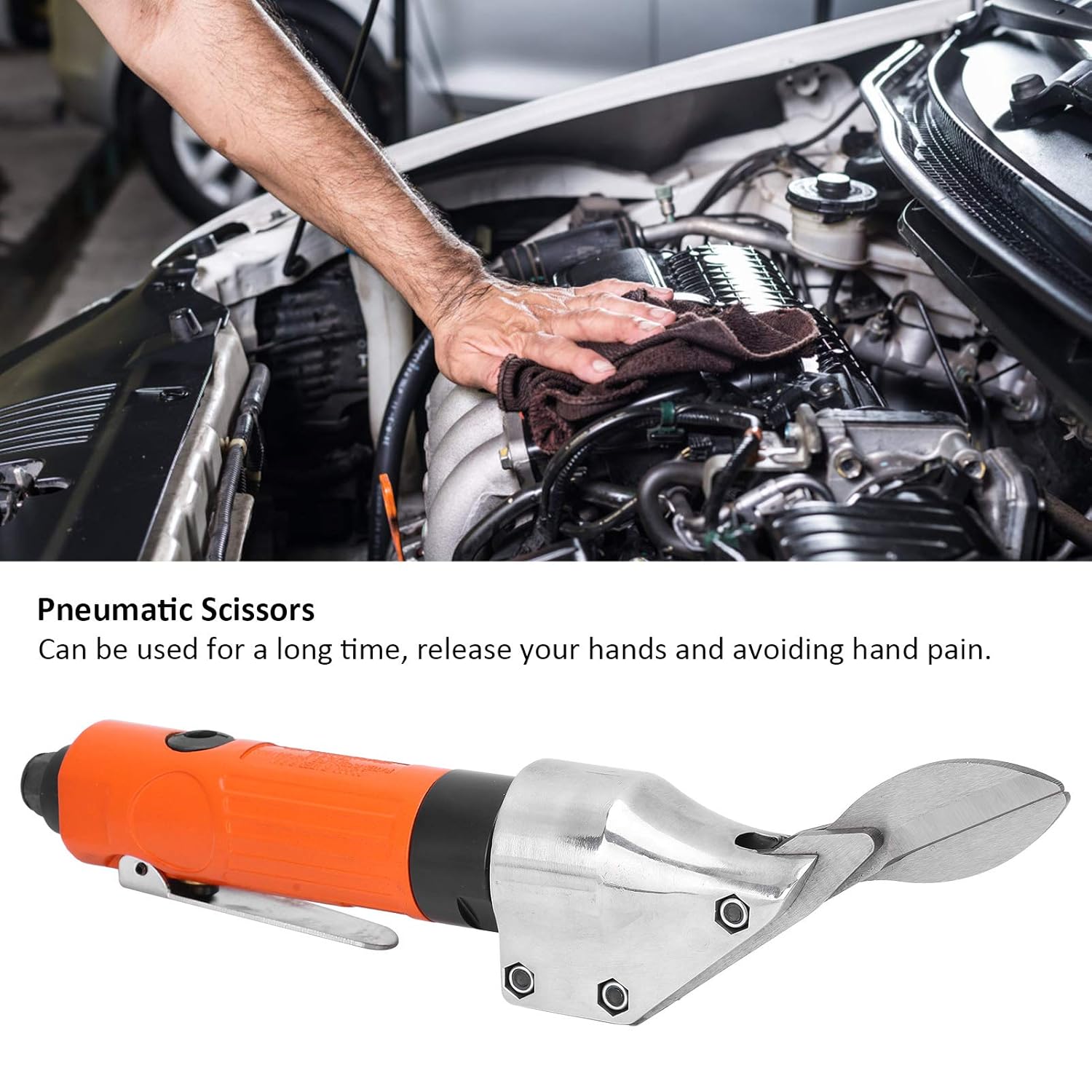 Air Shears, 1/4in Air Shears 2500RMP Pneumatic Metal Cutter, Pneumatic Scissors Air Cutting Tool