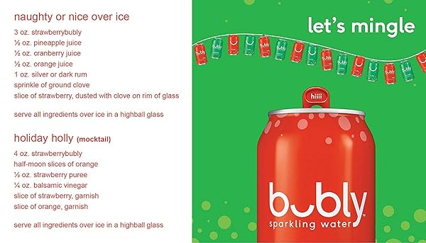 BUBLY SPARKLING WATER, THE SUPER MARIO GALAXY MOVIE STRAWBERRY, ZERO SUGAR & ZERO CALORIES, 12 FL OZ CANS (PACK OF 8), PACKAGING MAY VARY
