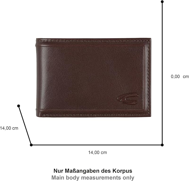 Wood Horizontal Wallet S Brown