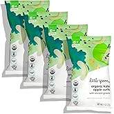 Little Spoon Kale Apple Meltable Baby Puffs, Organic Corn Quinoa Sorghum, No Rice, No Added Sugar Snacks, Encourages Self-Feeding, 1 Oz Bag, 4 Pack