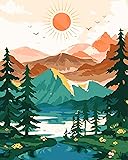 Yunnuo Landscape Paint by Numbers Kit for Adults