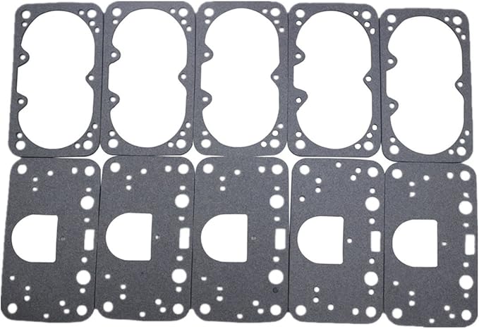Carburetors 5 Float Bowl Gaskets And 5 Metering Block Gasket For Holley Qft Aed 390 1050 Double Pumper 2 Circuit Carburetors Automotive Amazon Com