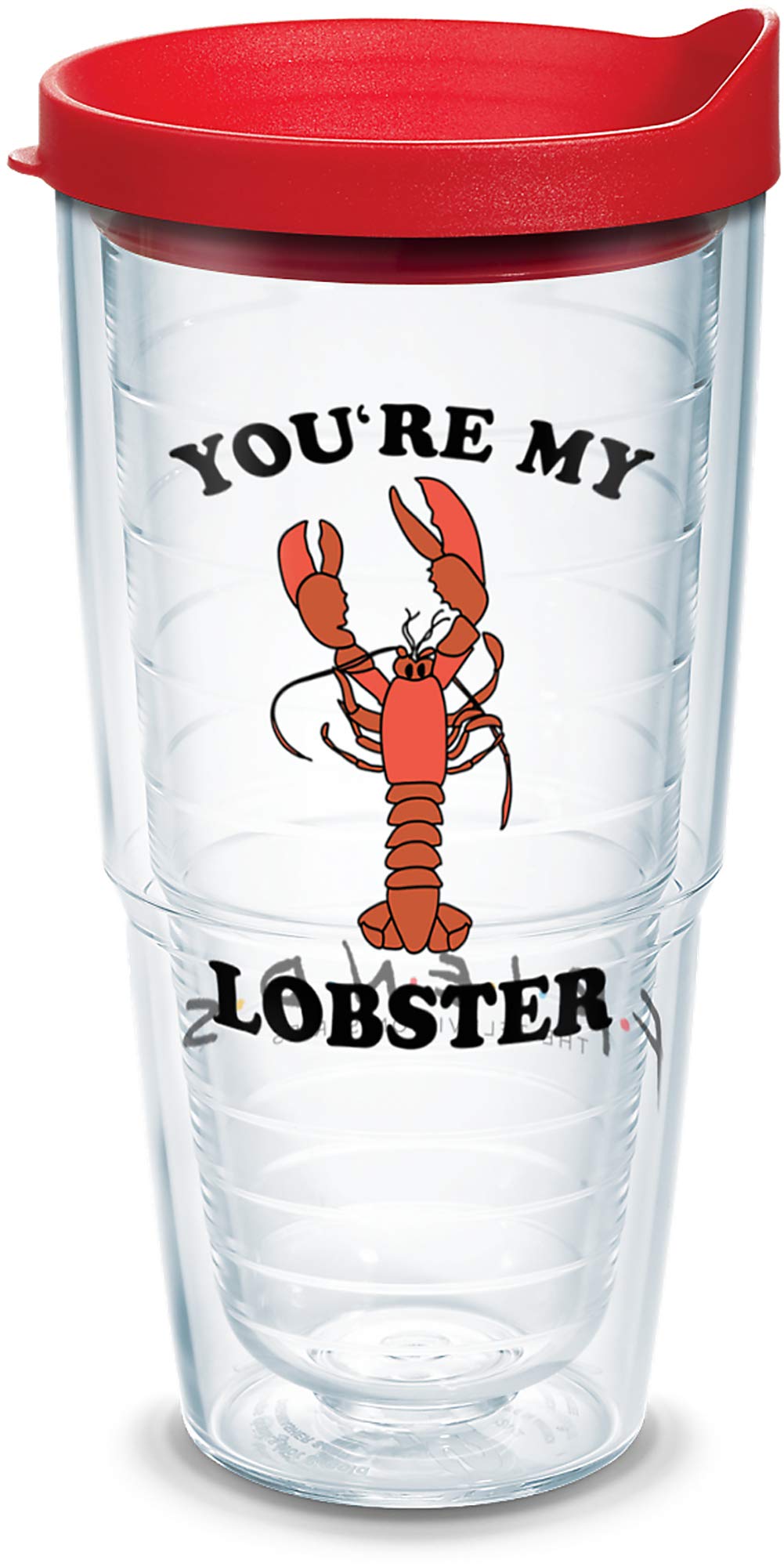 Tervis Friends - Lobster Made in USA Double Walled Insulated Tumbler Cup Keeps Drinks Cold & Hot, 24oz, Classic
