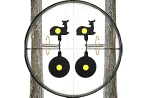 Shooting Targets, BB Gun Spinning Target, Steel Auto Reset Targets Screw Mount for Trees, Wood, Wall(2 Pack)