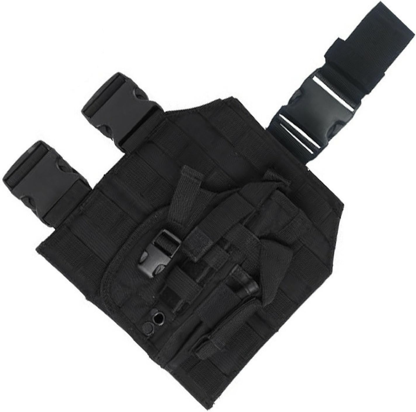 GoZier Tactical Drop Leg Platform with Included Detachable Holster โฎ Black โฎ The Ultimate Utility Drop Leg Panel โฎ