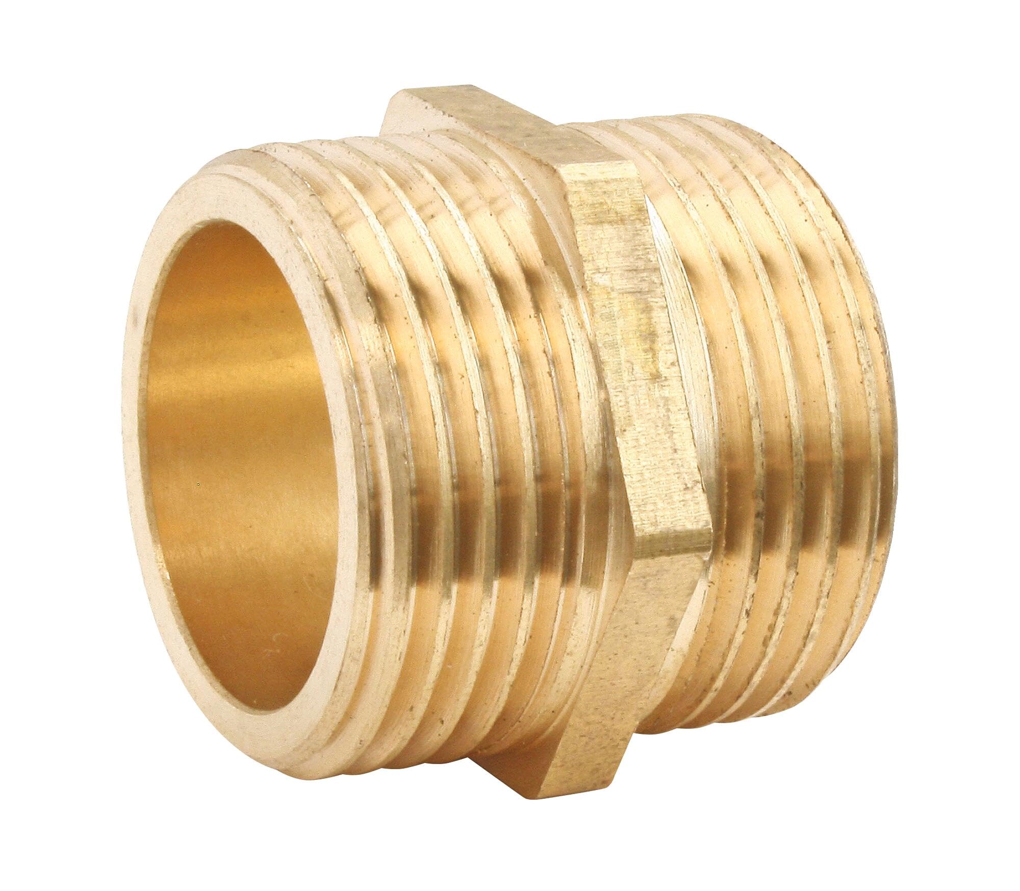 SOMATHERM //98-15, Raw Nipple Male 15/21-threaded Connection for hot/Cold Water-Easy Installation, Corrosion Resistant, Compatible with All Brass Fittings, Gray, Double Mâle 15/21